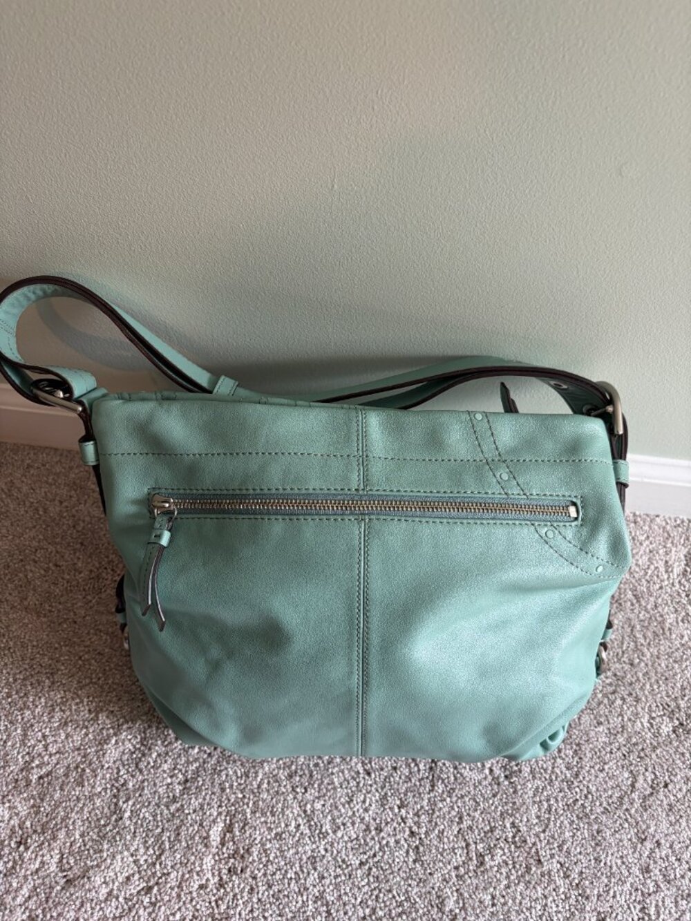 Coach mint green studded shoulder bag - Picture 3 of 3